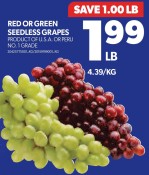 RED OR GREEN SEEDLESS GRAPES at Real Canadian Superstore