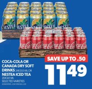 COCA-COLA OR CANADA DRY SOFT DRINKS 
